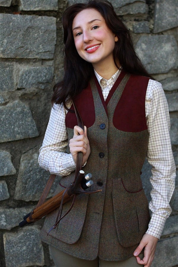 Veste De Chasse Tweed Derby House Pour Femmes - Taille 32" - Laine Et Tweed - Occasion Bon État