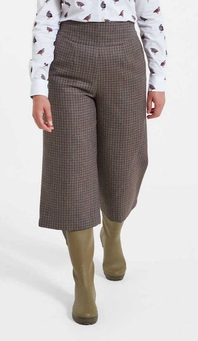 パンツ sheller big check tweed culottes Schoffel Tweed Culottes | The London Trading Company