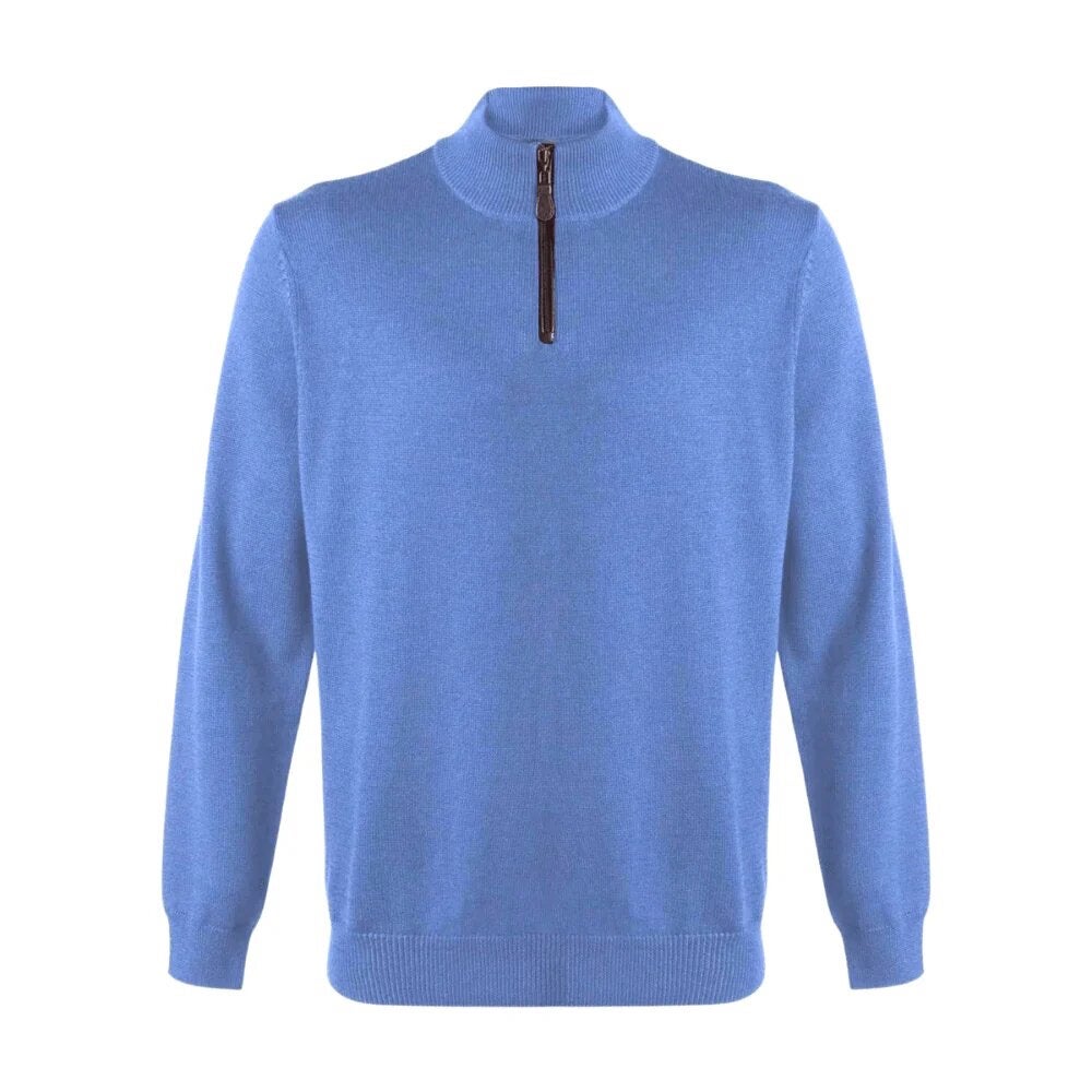 Viyella Wool Zip Sweater | The London Trading Company