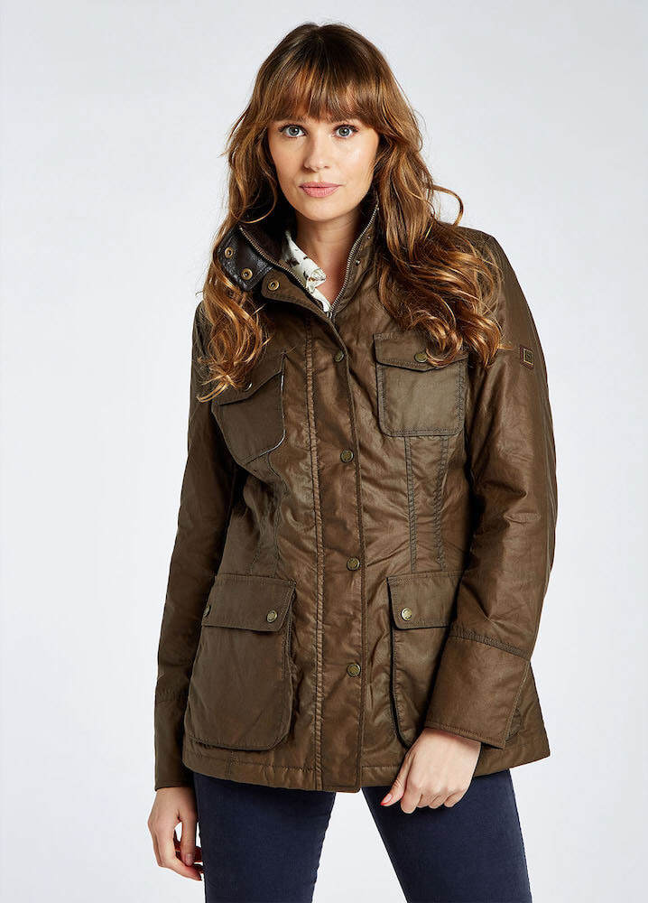 Ladies waxed parka on sale