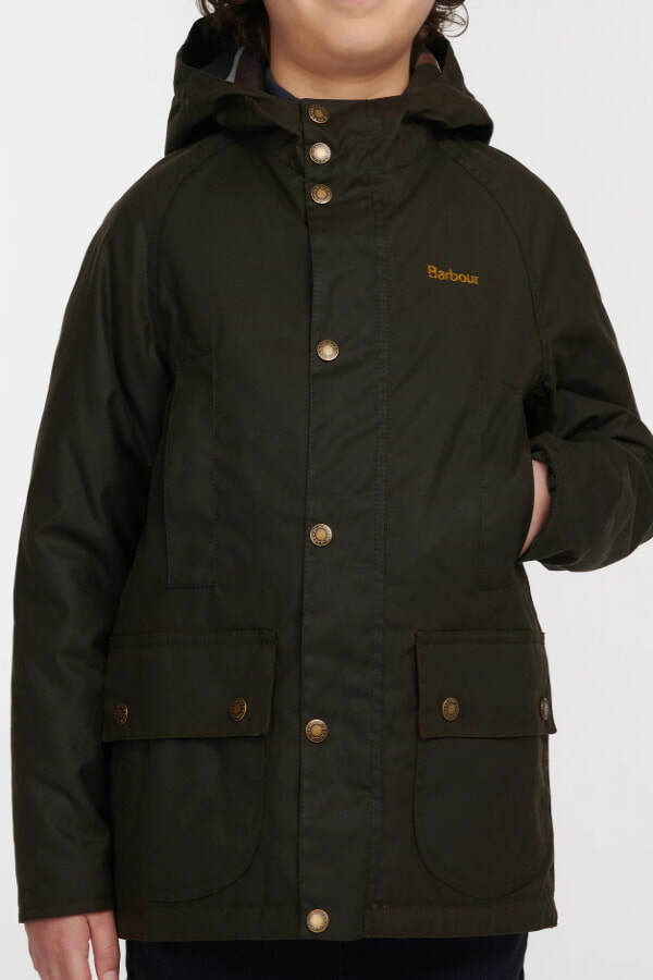 Barbour Boys Hood Beaufort Wax